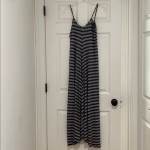 Grey and blue maxi dress